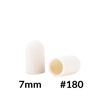 Capuchons pour pédicure 7 mm, gradation 180, 10 pièces, ABS, Podo AlleMed, blanc
