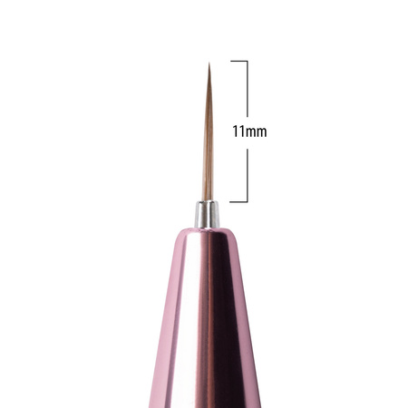 Pincel automático para decoraciones Liner Long Pro Art en oro rosa de MollyNails, 11 mm