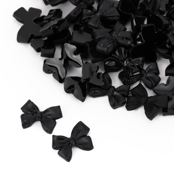 Décorations pour ongles : nœuds 3D MollyNails, noirs, 100 pièces