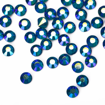 Zirconios de cristal para uñas SS10 Blue Zircon AB, aprox. 50 unidades.