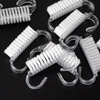 Spazzolino per manicure e polvere, piccolo, trasparente, 10 pezzi