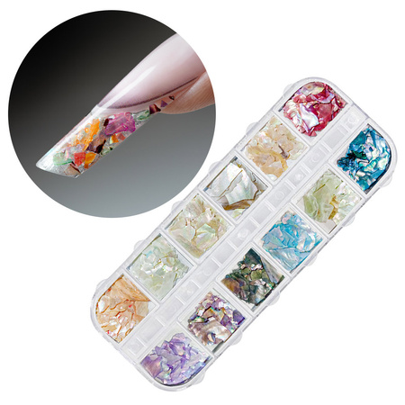 Conchiglie tritate per decorare le unghie in astuccio n. 4