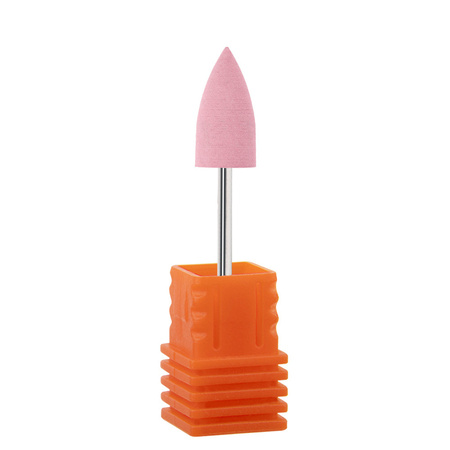 Pink flame rubber cutter with silver shank G1020K