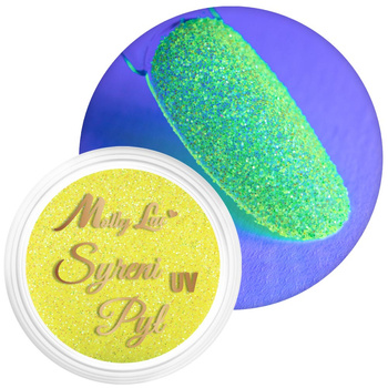 MollyLac Mermaid neon nail dust Glows under UV light 2.5 g jar No. 2