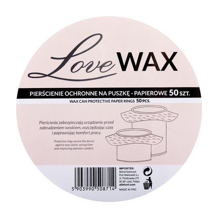 Papier-Schutzringe für die LoveWax-Dose, 50 Stück