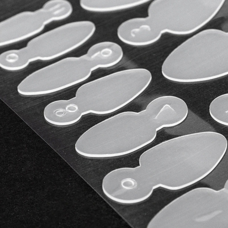 Combo system dual form silicone molds for French manicure MollyLac oval short 12 pcs