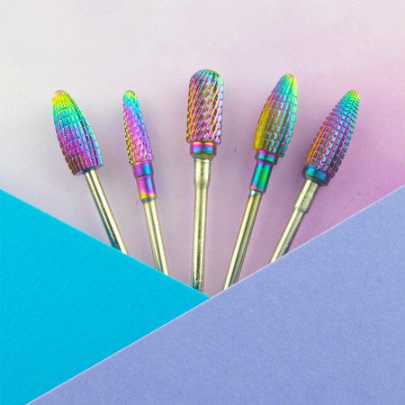Professional cobalt-tungsten rainbow bur, model Flame 1 M 3/32" No. 1