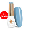 5+1 gratis MollyNails Hybridlack Blue Sky Baby Blue HEMA/Di-HEMA-frei 8 g Nr. 110