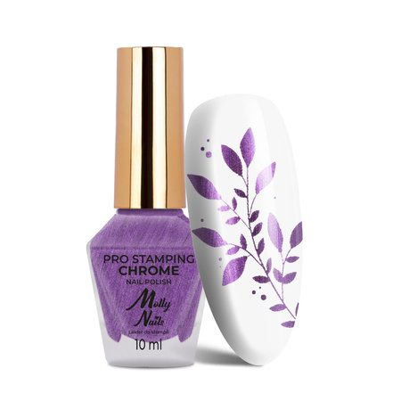 MollyNails PRO Stamping Chrome purple stamping polish, 10 ml