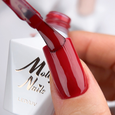 Lakier hybrydowy LED/UV Gel Polish La Vie en Rouge Nr 320 First Love MollyNails HEMA/Di-HEMA Free 8g+ Wzornik Reds GRATIS