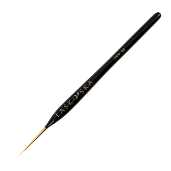 Pennellino per decorazioni Liner long nero, lunghezza setole 9 mm, Laskovska Brushes