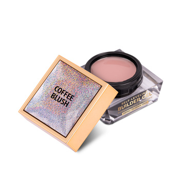 Gel de construction auto-nivelant, dur, de densité moyenne, Molly Nails Coffee Blush, sans HEMA/Di-HEMA, 15 g