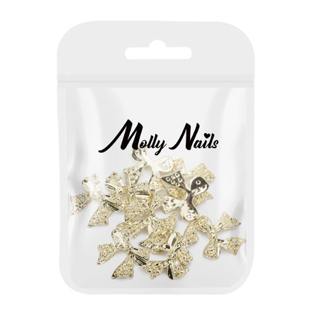 Décorations pour ongles : nœuds 3D MollyNails n° 4, lot de 10