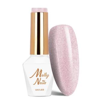 Lakier hybrydowy MollyNails Winter Crystalize Sugar Blush HEMA/Di-HEMA Free 8g Nr 223