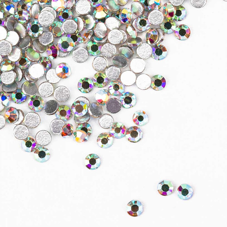 Strass per unghie in vetro SS5 Crystal AB, circa 50 pezzi.