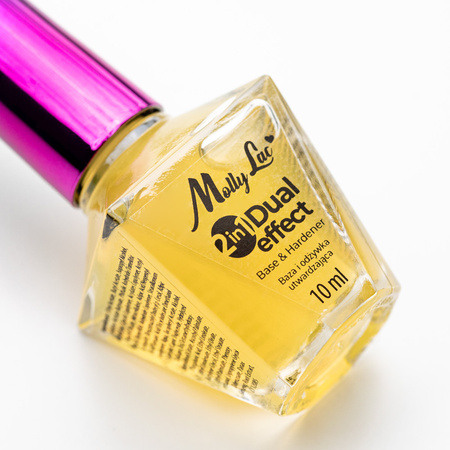Base et soin vitaminé durcisseur DUAL EFFECT 2 en 1 Base & Hardener MollyLac 10 ml