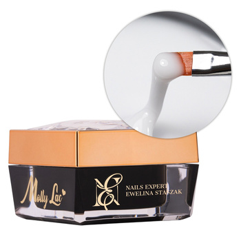 Selbstnivellierendes milchiges Builder-Gel „Freeze Easy“ von MollyLac by Ewelina Staszak, LED/UV-härtend, HEMA/Di-HEMA-frei, 50 g