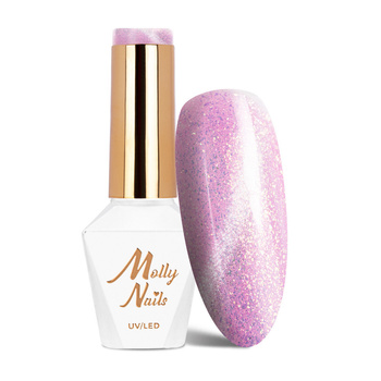 Vernis hybride LED/UV Gel Polish Pinks Cat Eye Pastel n° 182 MollyNails sans HEMA/Di-HEMA 8 g