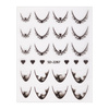 Self-adhesive nail stickers 5D/French/French smile line 20 pcs black SD-2287