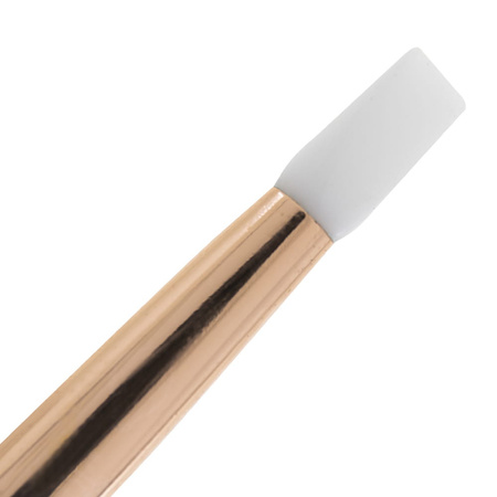 Pinceau en silicone pour décorer, appliquer des paillettes et embellir les ongles Golden Rose avec des zircons dorés MollyLac n° 1