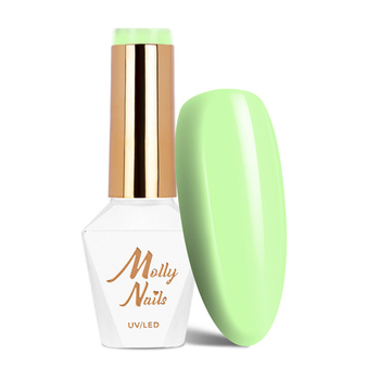 Гібридний лак MollyNails Fancy Fashion Mint Cocktail без HEMA/Di-HEMA, 8 г, № 337