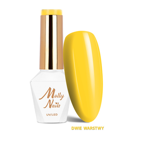 Vernis hybride MollyNails Cocktails & Drinks Tequila Sunrise sans HEMA/Di-HEMA, 8 g, n° 10