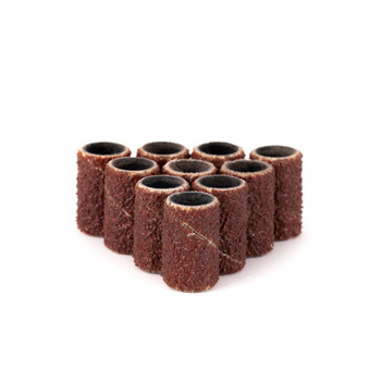 Capuchones para manicura y pedicura mandriles capuchones abrasivos cilindro 6 mm grano 80 AlleMed marrones 10 unidades.