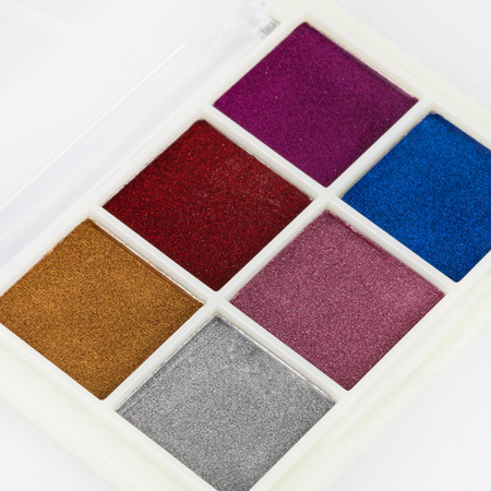 Poudre pour ongles effet miroir holographique, coffret de 6 couleurs, n° 2