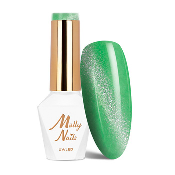 Lakier hybrydowy MollyNails Neon Flashy Cat Eye HEMA Free 8g Nr 177