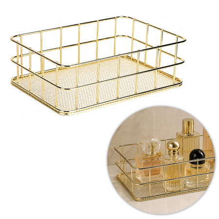 Metalowy organizer koszyk gold Nr 2