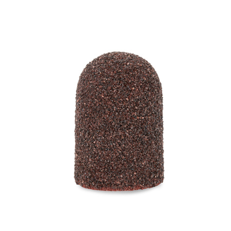 Schleifkappen für die Pediküre mit Baumwollkern, 16 mm, Körnung 60, braun, AlleMed, 100 Stück