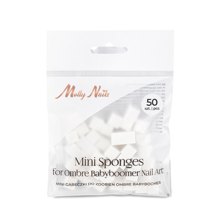 Mini-Schwämmchen-Set für Ombre-Verzierungen „Babyboomer“ von MollyNails, 50 Stück