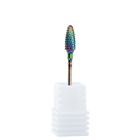 Fraise professionnelle en cobalt-tungstène, modèle arc-en-ciel Flame M 3/32" n° 3