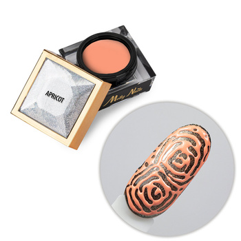 Creative Flow Color Gel - Gel créatif pour NailArt permettant de réaliser des motifs fondants et délicats MollyNails Apricot Sans HEMA/Di-HEMA 5 g