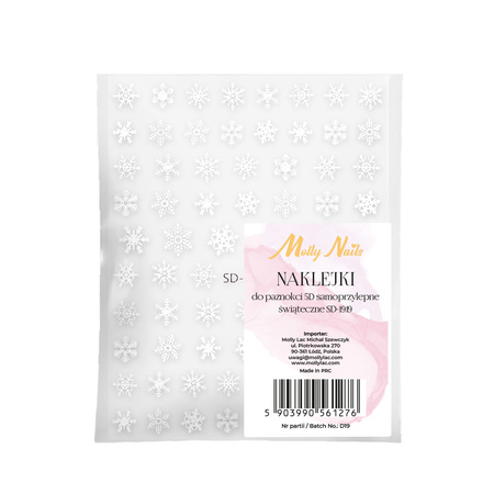5D self-adhesive Christmas nail stickers MollyNails SD-1919