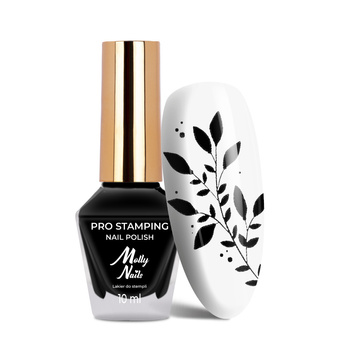 Esmalte para estampado MollyNails PRO Stamping negro, 10 ml