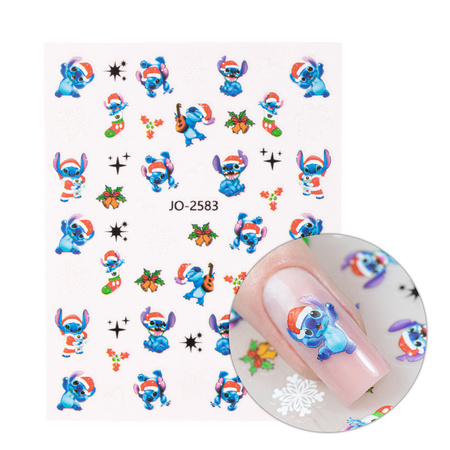Adhesivos navideños para uñas Stitch de MollyNails JO-2583