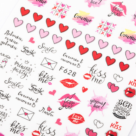 Adhesivos para uñas de San Valentín F628