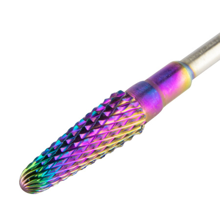 Professioneller Kobalt-Wolfram-Fräser, Regenbogenmodell, Small Cone Bit, M 3/32", Nr. 8