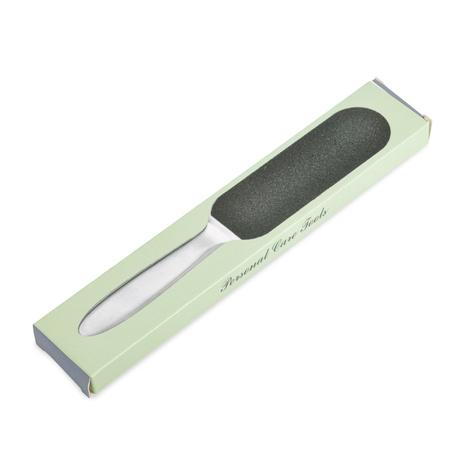 Rallador para pedicura con 10 cabezales intercambiables, 21,5 cm, de metal plateado