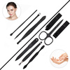 Coffret de 9 accessoires de beauté pour la manucure, la pédicure et l'épilation des sourcils, présenté dans un étui en liège - CC044