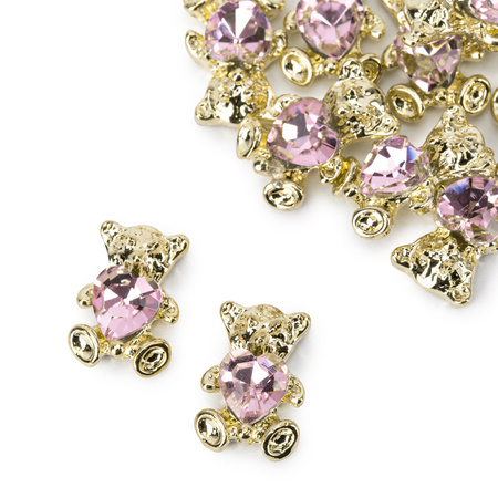 MollyNails 3D teddy bear nail decorations No. 4, 10 pcs