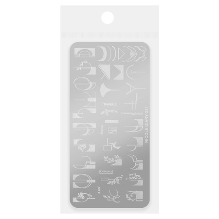 Placa para sellos con motivos de Nicole Diary n.º 237