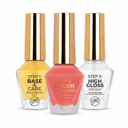 MollyNails Vinyl Effect System: Set básico de 3 pasos – Sparking Pink