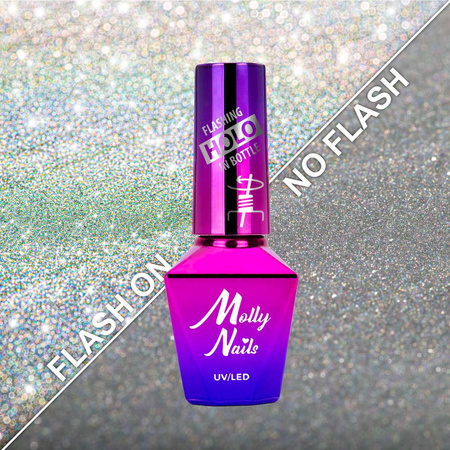 MollyNails Hybridlack „Flashing Holo in Bottle“, 8 g