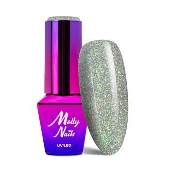 Esmalte híbrido MollyNails Shocking Shine Rocker 8 g, n.º 684