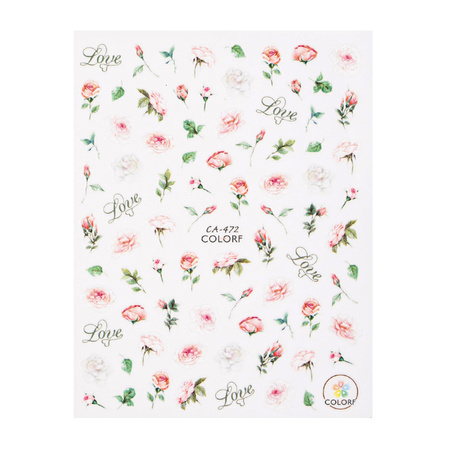 Autocollants pour ongles « Roses de la Saint-Valentin » CA-472