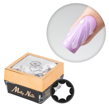 TOP & GEL NO WIPE 3D MollyNails pour décorations et effets, sans HEMA/Di-HEMA, 5 g + anneau de sécurité
