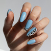 Vernis hybride MollyNails Blue Sky Baby Blue sans HEMA/Di-HEMA, 8 g, n° 110