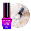 Base caoutchouc laiteuse avec des paillettes dorées « Flakes Rubber Base Milk&amp;Gold » MollyLac, sans HEMA/Di-HEMA, 10 grammes